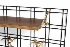 MANIFATTURA ITALIANA : Appendiabiti con cappelliera da parete  - Asta Asta 438 | DESIGN E ARTI DECORATIVE DEL NOVECENTO Online - Associazione Nazionale - Case d'Asta italiane