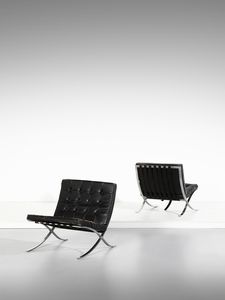 MIES VAN DER ROHE LUDWIG (1886 - 1969) - Coppia di poltrone Barcelona