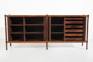 FRATELLI PROSERPIO : Credenza a due corpi a serranda, Italia  - Asta Asta 438 | DESIGN E ARTI DECORATIVE DEL NOVECENTO Online - Associazione Nazionale - Case d'Asta italiane