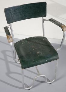 COVA : attribuito. Sedia e poltroncina razionaliste, Milano  - Asta Asta 438 | DESIGN E ARTI DECORATIVE DEL NOVECENTO Online - Associazione Nazionale - Case d'Asta italiane