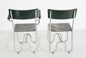 COVA : attribuito. Sedia e poltroncina razionaliste, Milano  - Asta Asta 438 | DESIGN E ARTI DECORATIVE DEL NOVECENTO Online - Associazione Nazionale - Case d'Asta italiane