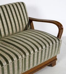 MANIFATTURA ITALIANA : Divano a tre posti  - Asta Asta 438 | DESIGN E ARTI DECORATIVE DEL NOVECENTO Online - Associazione Nazionale - Case d'Asta italiane