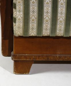 MANIFATTURA ITALIANA : Divano a tre posti  - Asta Asta 438 | DESIGN E ARTI DECORATIVE DEL NOVECENTO Online - Associazione Nazionale - Case d'Asta italiane