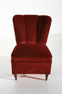 MANIFATTURA ITALIANA : Coppia di poltrone e coppia di poltroncine da camera  - Asta Asta 438 | DESIGN E ARTI DECORATIVE DEL NOVECENTO Online - Associazione Nazionale - Case d'Asta italiane