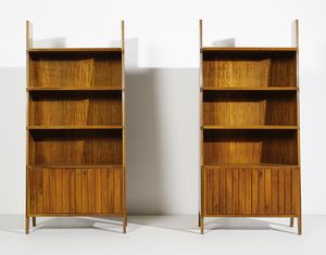 MANIFATTURA ITALIANA : Coppia di librerie  - Asta Asta 438 | DESIGN E ARTI DECORATIVE DEL NOVECENTO Online - Associazione Nazionale - Case d'Asta italiane