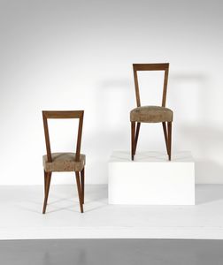 PONTI GIO (1891 - 1979) : Coppia di sedie produzione F.lli Scremin, Belluno  - Asta Asta 438 | DESIGN E ARTI DECORATIVE DEL NOVECENTO Online - Associazione Nazionale - Case d'Asta italiane