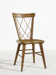 GUGLIELMO PECORINI & PIERO PORCINAI : attribuito. Coppia di sedie  - Asta Asta 438 | DESIGN E ARTI DECORATIVE DEL NOVECENTO Online - Associazione Nazionale - Case d'Asta italiane