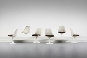SAARINEN EERO (1910 - 1961) : Sei sedie mod. Tulip per Knoll International, USA  - Asta Asta 438 | DESIGN E ARTI DECORATIVE DEL NOVECENTO Online - Associazione Nazionale - Case d'Asta italiane