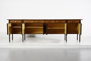 MANIFATTURA ITALIANA : Credenza a sei ante  - Asta Asta 438 | DESIGN E ARTI DECORATIVE DEL NOVECENTO Online - Associazione Nazionale - Case d'Asta italiane