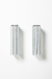 VENINI : Coppia di lampade da parete della serie Trilobo, Murano  - Asta Asta 438 | DESIGN E ARTI DECORATIVE DEL NOVECENTO Online - Associazione Nazionale - Case d'Asta italiane