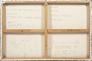 PISANI FRANCA (n. 1956) : I CONFLITTI DEL PENSIERO, 2009  - Asta Asta 439 | ARTE MODERNA E CONTEMPORANEA Online - Associazione Nazionale - Case d'Asta italiane