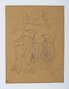 DEPERO FORTUNATO (1892 - 1960) - SENZA TITOLO (BOZZETTO)