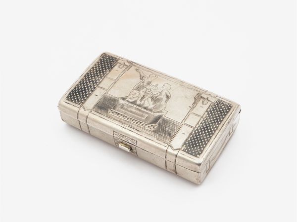 Tabacchiera in argento niellato, San Pietroburgo, 1886  - Asta Galanterie e curiosit - Associazione Nazionale - Case d'Asta italiane