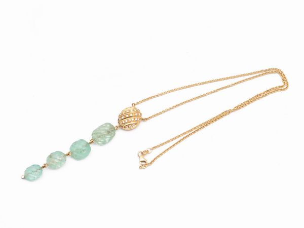 Girocollo con pendente in oro giallo 750, Missiaglia Venezia  - Asta Galanterie e curiosit - Associazione Nazionale - Case d'Asta italiane