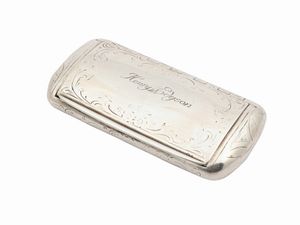 Tabacchiera vittoriana in argento, Birmingham 1864  - Asta Galanterie e curiosit - Associazione Nazionale - Case d'Asta italiane