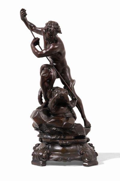 Nettuno. Fonditore del XX secolo  - Asta Decoro in stile antico Palazzo Pugliese - Associazione Nazionale - Case d'Asta italiane