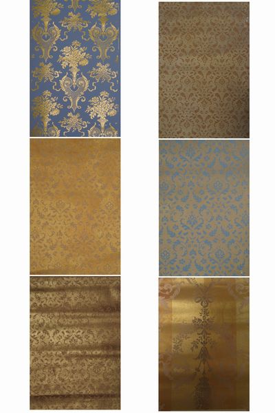 25 rotoli di carta da parati Zuber a colorazione mista usati  - Asta Decoro in stile antico Palazzo Pugliese - Associazione Nazionale - Case d'Asta italiane