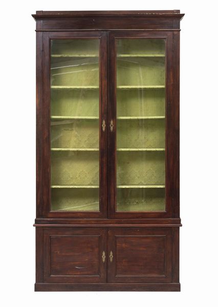 Grande vetrina in rovere a due ante.  - Asta Antiquariato - Associazione Nazionale - Case d'Asta italiane