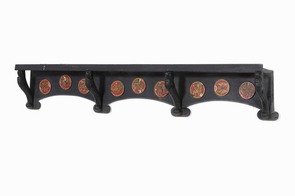 Mensola in legno intagliato ed ebanizzato  - Asta Antiquariato - Associazione Nazionale - Case d'Asta italiane