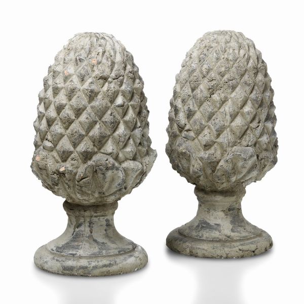 Coppia di pigne. XX secolo  - Asta Antiquariato - Associazione Nazionale - Case d'Asta italiane