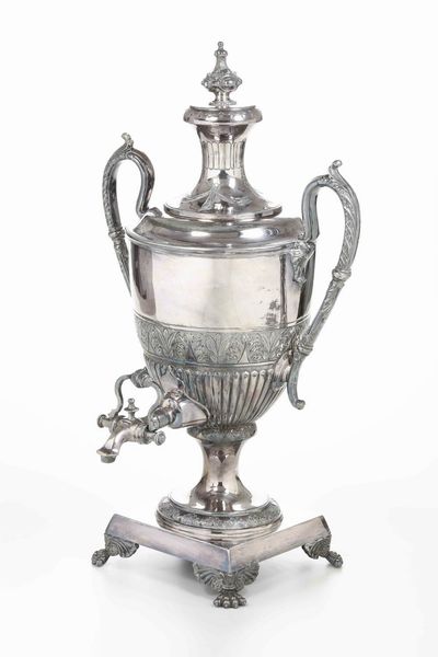 Samovar in metallo argentato  - Asta Antiquariato - Associazione Nazionale - Case d'Asta italiane
