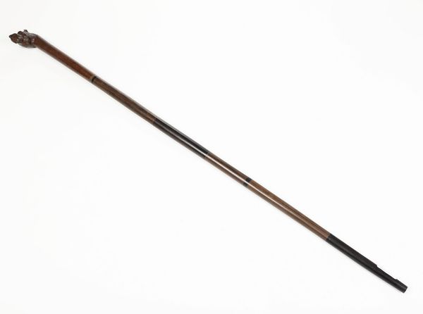 Bastone da passeggio in legno intagliato con testa giaguaro  - Asta Antiquariato - Associazione Nazionale - Case d'Asta italiane