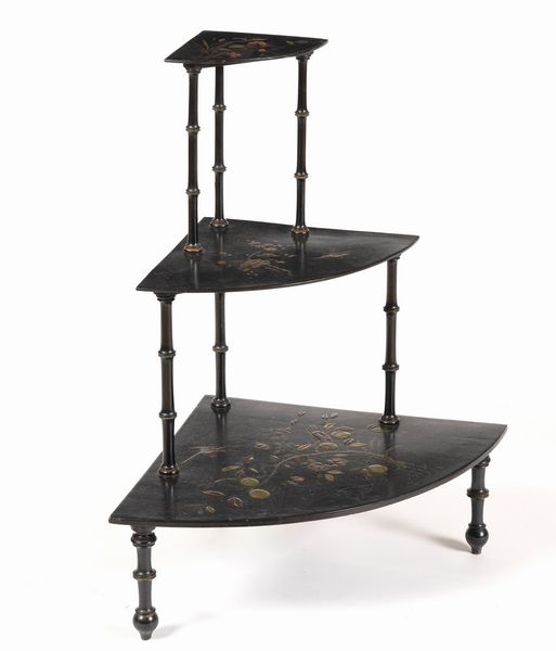 Etagere in legno laccato nero, Francia XIX secolo  - Asta Antiquariato - Associazione Nazionale - Case d'Asta italiane