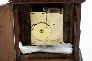 Orologio con quadrante in argento. Pietro Antonio Muratelli, Genova XVIII secolo  - Asta Antiquariato - Associazione Nazionale - Case d'Asta italiane