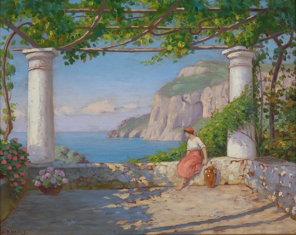 Wilhelm Welters : Paesaggio di Capri  - Asta Pittura del XIX-XX secolo - Associazione Nazionale - Case d'Asta italiane