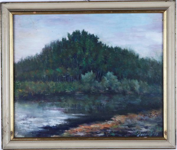 Giovanni Secchi : Pioppetto sull�Oglio  - Asta Pittura del XIX-XX secolo - Associazione Nazionale - Case d'Asta italiane