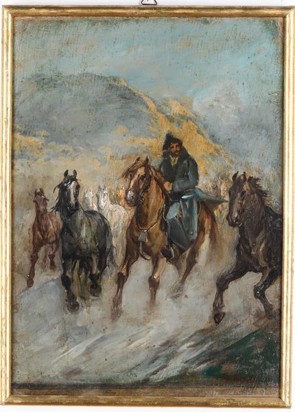 Giuseppe Gabani : La mandria  - Asta Pittura del XIX-XX secolo - Associazione Nazionale - Case d'Asta italiane