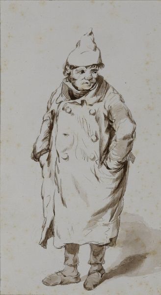 Sette disegni di soggetti vari a china e seppia su carta  - Asta Pittura del XIX-XX secolo - Associazione Nazionale - Case d'Asta italiane