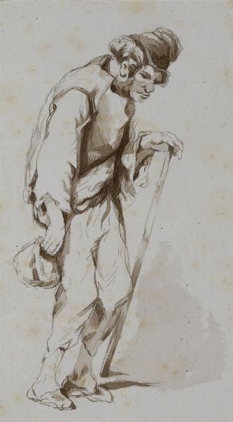 Sette disegni di soggetti vari a china e seppia su carta  - Asta Pittura del XIX-XX secolo - Associazione Nazionale - Case d'Asta italiane