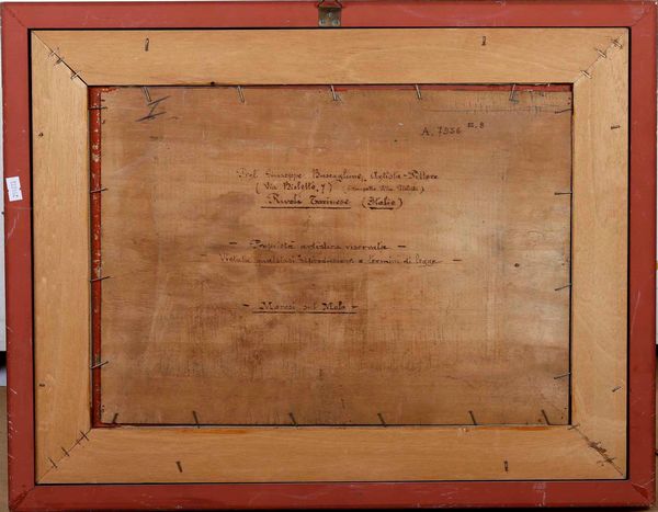 Giuseppe Buscaglione, Attribuito a : Marosi sul molo  - Asta Pittura del XIX-XX secolo - Associazione Nazionale - Case d'Asta italiane