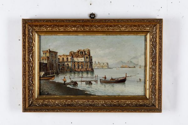 Giovanni Serritelli : Coppia di vedute di Napoli  - Asta Pittura del XIX-XX secolo - Associazione Nazionale - Case d'Asta italiane