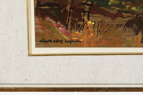 ALBERTO HELIOS GAGLIARDO : Due Paesaggi  - Asta Pittura del XIX-XX secolo - Associazione Nazionale - Case d'Asta italiane