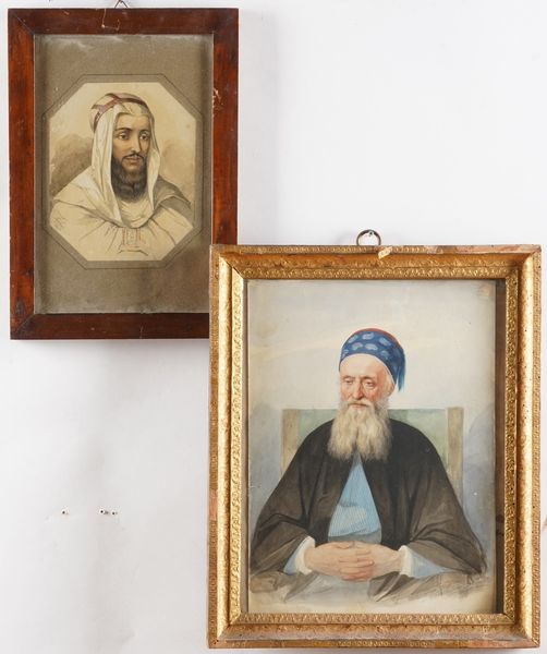 Scuola del XIX secolo Due ritratti  - Asta Pittura del XIX-XX secolo - Associazione Nazionale - Case d'Asta italiane