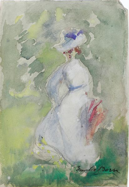 Emilio Borsa : Figura femminile  - Asta Pittura del XIX-XX secolo - Associazione Nazionale - Case d'Asta italiane