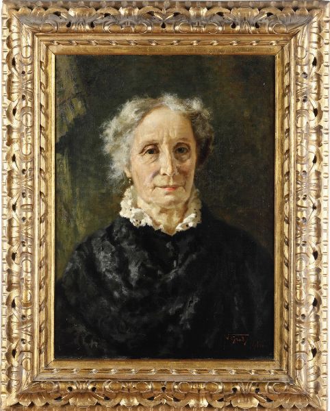 Luigi Napoleone Grady : Ritratto femminile,  - Asta Pittura del XIX-XX secolo - Associazione Nazionale - Case d'Asta italiane