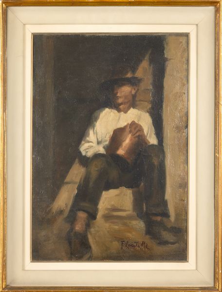 Ferruccio Locatelli : Figura maschile  - Asta Pittura del XIX-XX secolo - Associazione Nazionale - Case d'Asta italiane