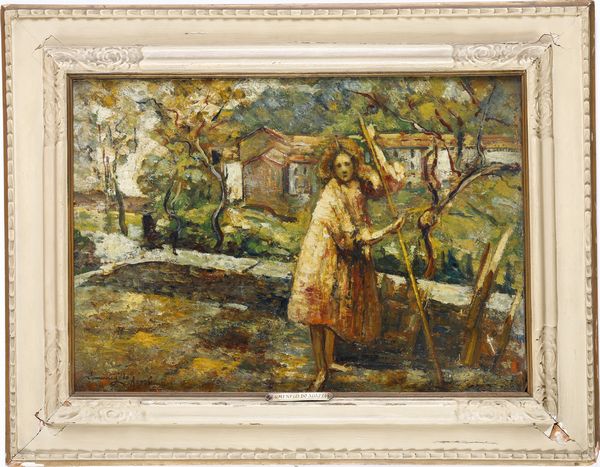 Ermenegildo Agazzi : Contadina  - Asta Pittura del XIX-XX secolo - Associazione Nazionale - Case d'Asta italiane