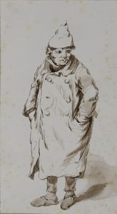 Sette disegni di soggetti vari a china e seppia su carta  - Asta Pittura del XIX-XX secolo - Associazione Nazionale - Case d'Asta italiane