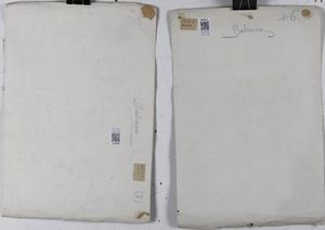 Guido Maria Balsamo Stella (Torino, 1882 � Asolo, 1941) �In villa� e �Chiostro con fontana  - Asta Pittura del XIX-XX secolo - Associazione Nazionale - Case d'Asta italiane