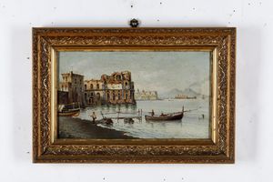 Giovanni Serritelli - Coppia di vedute di Napoli