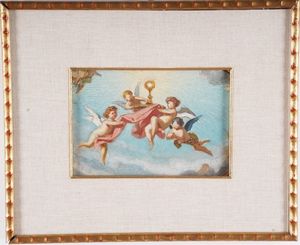 Luigi Gainotti : Santi e putti  - Asta Pittura del XIX-XX secolo - Associazione Nazionale - Case d'Asta italiane