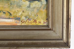 Giacomo Picollo : Paese lombardo  - Asta Pittura del XIX-XX secolo - Associazione Nazionale - Case d'Asta italiane