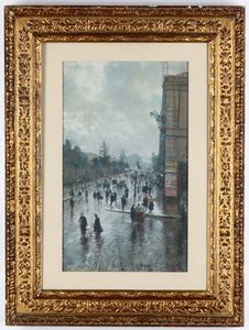 Attilio Pratella, Attribuito a - Promenade Napoli