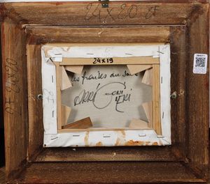 Arrigoni Neri (Parigi, 1937 � Cr�teil, 2014) Trompe-l�oeil di fragole, ribes, lamponi e fico  - Asta Pittura del XIX-XX secolo - Associazione Nazionale - Case d'Asta italiane