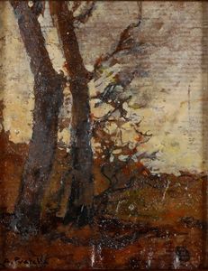 Attilio Pratella, Attribuito a - Alberi