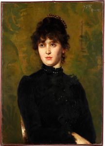 Luigi Napoleone Grady - Ritratto di gentildonna, 1887